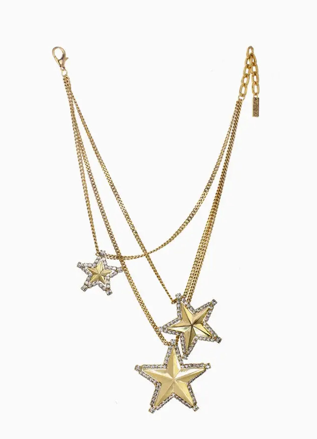 TOVA Rhinestone Cowboy Necklace in Metallic