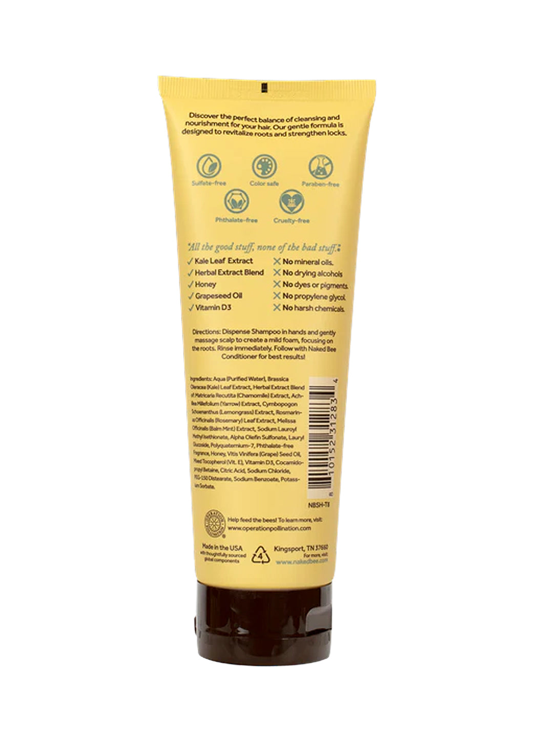Naked Bee Orange Blossom Honey Sulfate Free Shampoo - 8 oz.