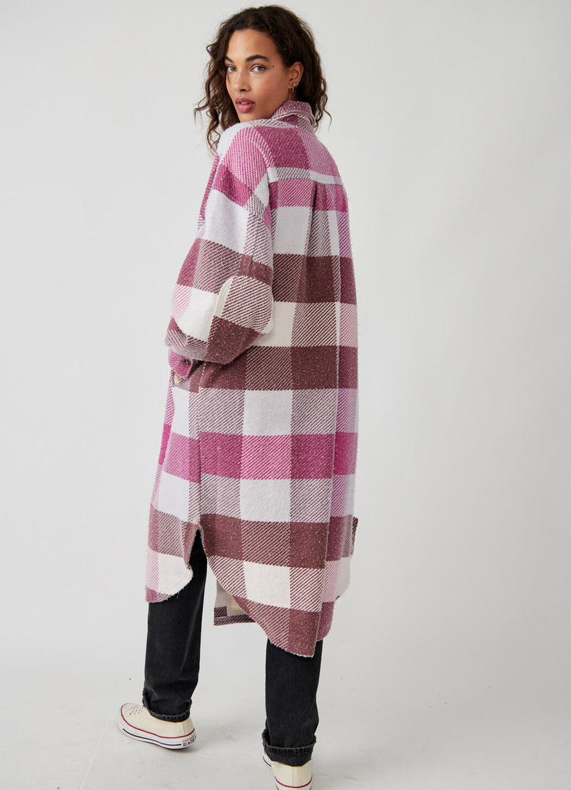 Free People Plaid Long Ruby