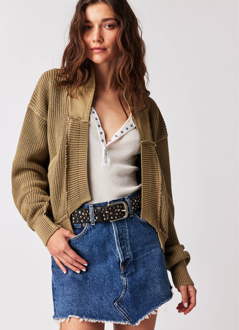 Free People Worn Thru Surplus Cardi