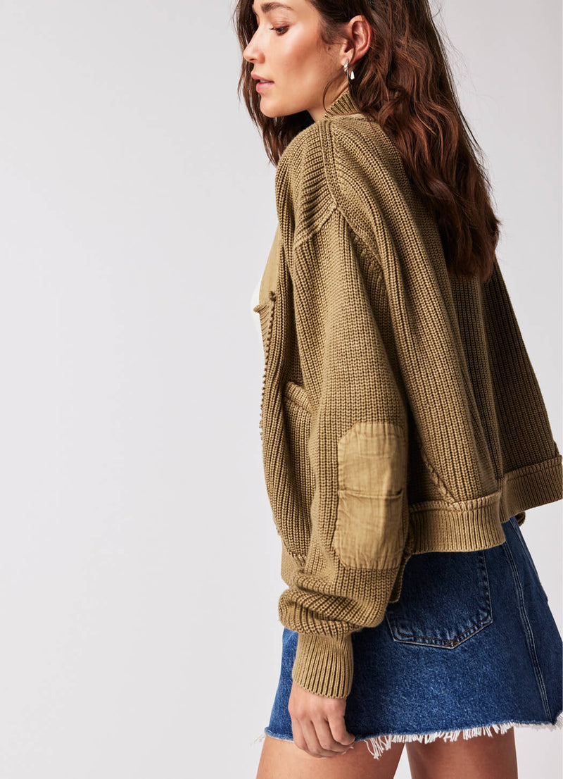 Free People Worn Thru Surplus Cardi