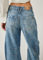 Free People Lucky You Mid Rise Barrel Jean