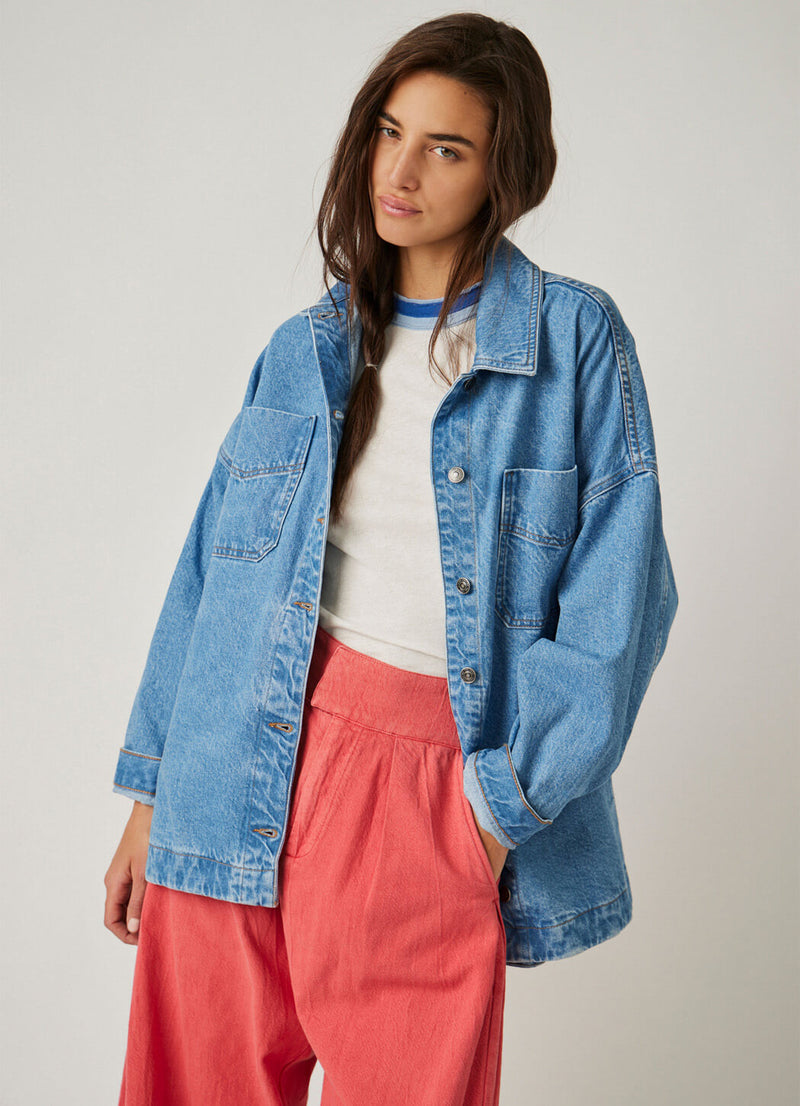 Free People Madison City Denim Jacket