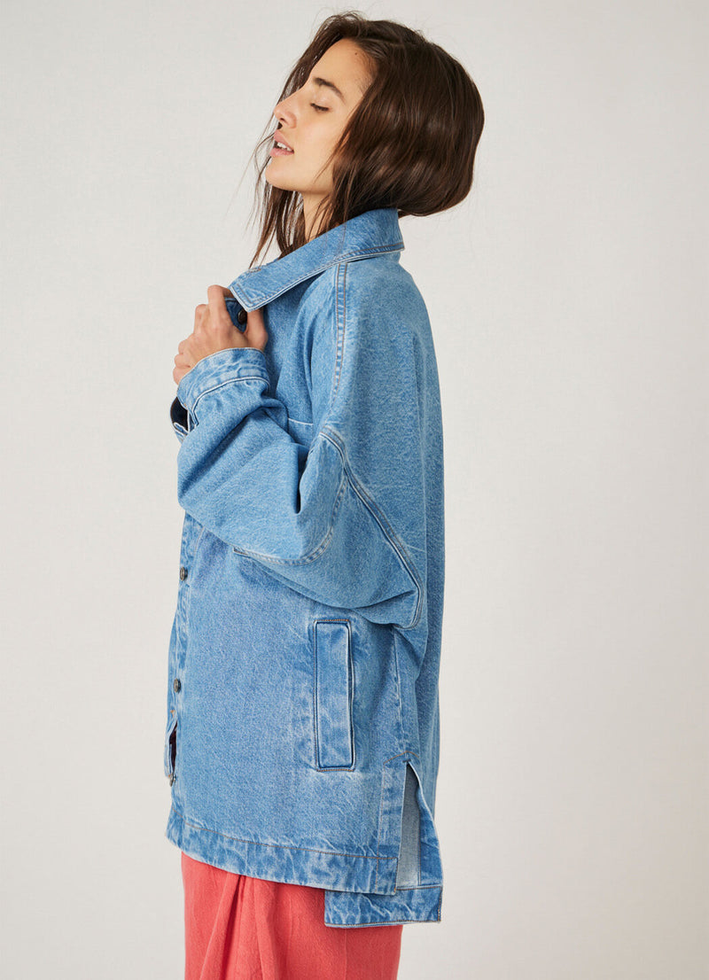 Free People Madison City Denim Jacket