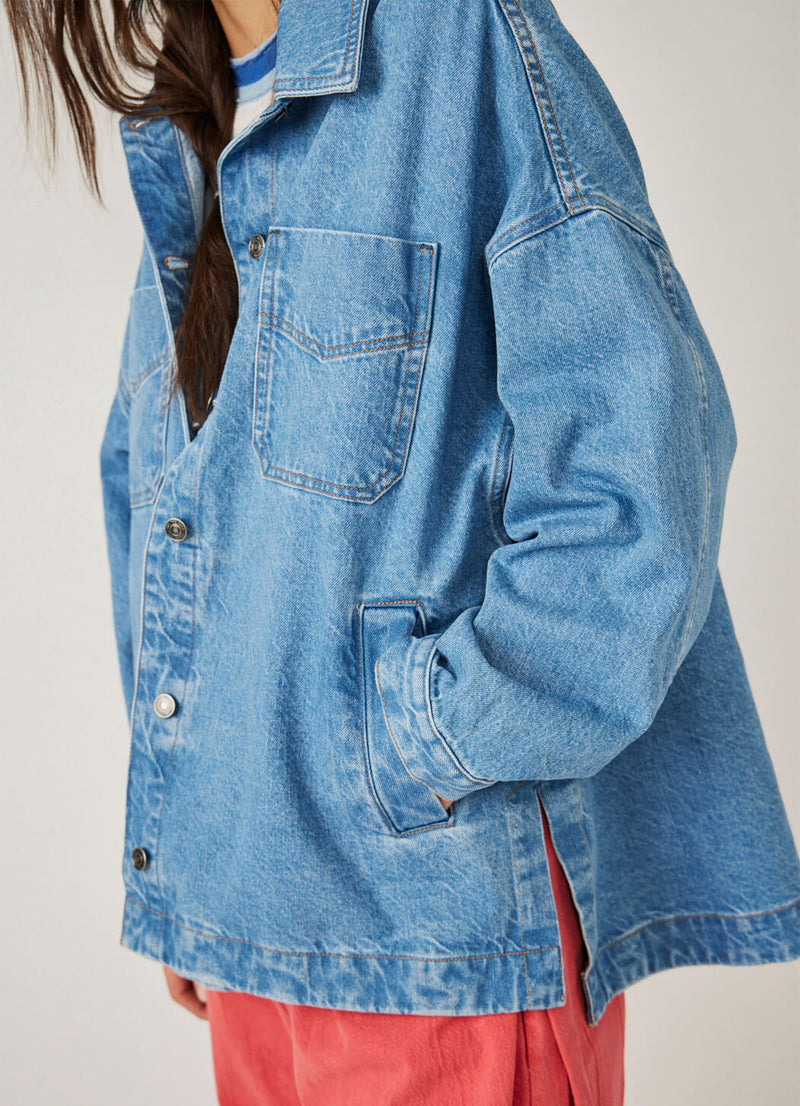 Free People Madison City Denim Jacket