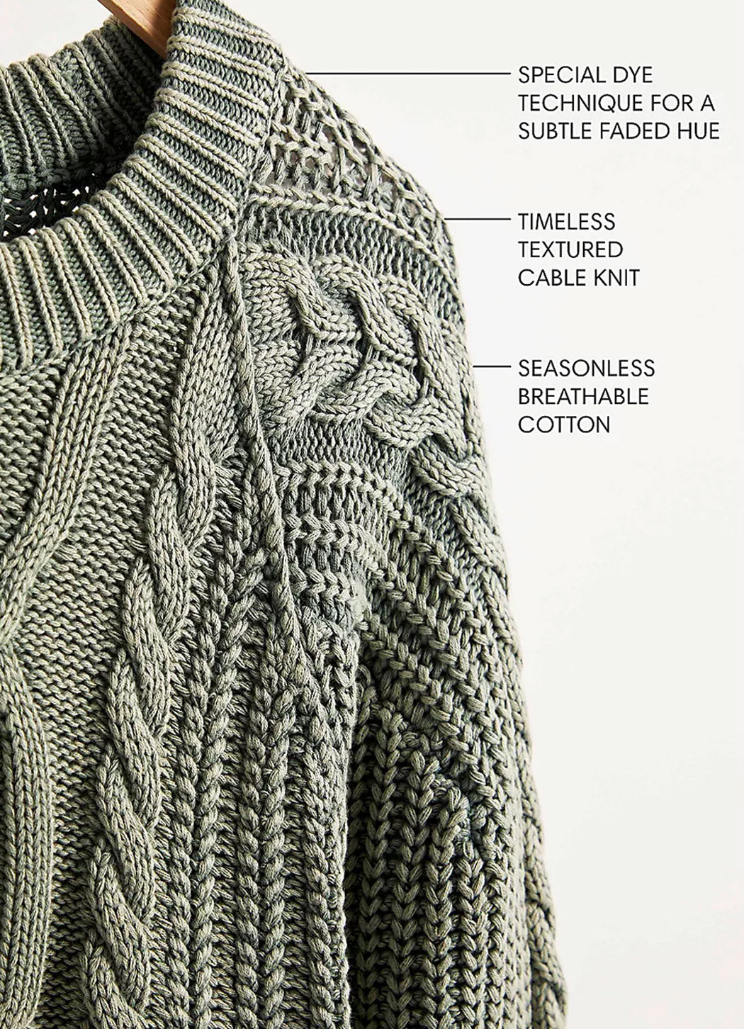 Free People Frankie Cable Sweater