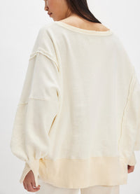 Free People Graphic Camden Sweatshirt in Sardine Combo