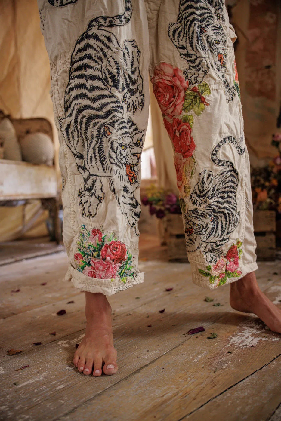 Magnolia Pearl Birch Floral Love Overalls
