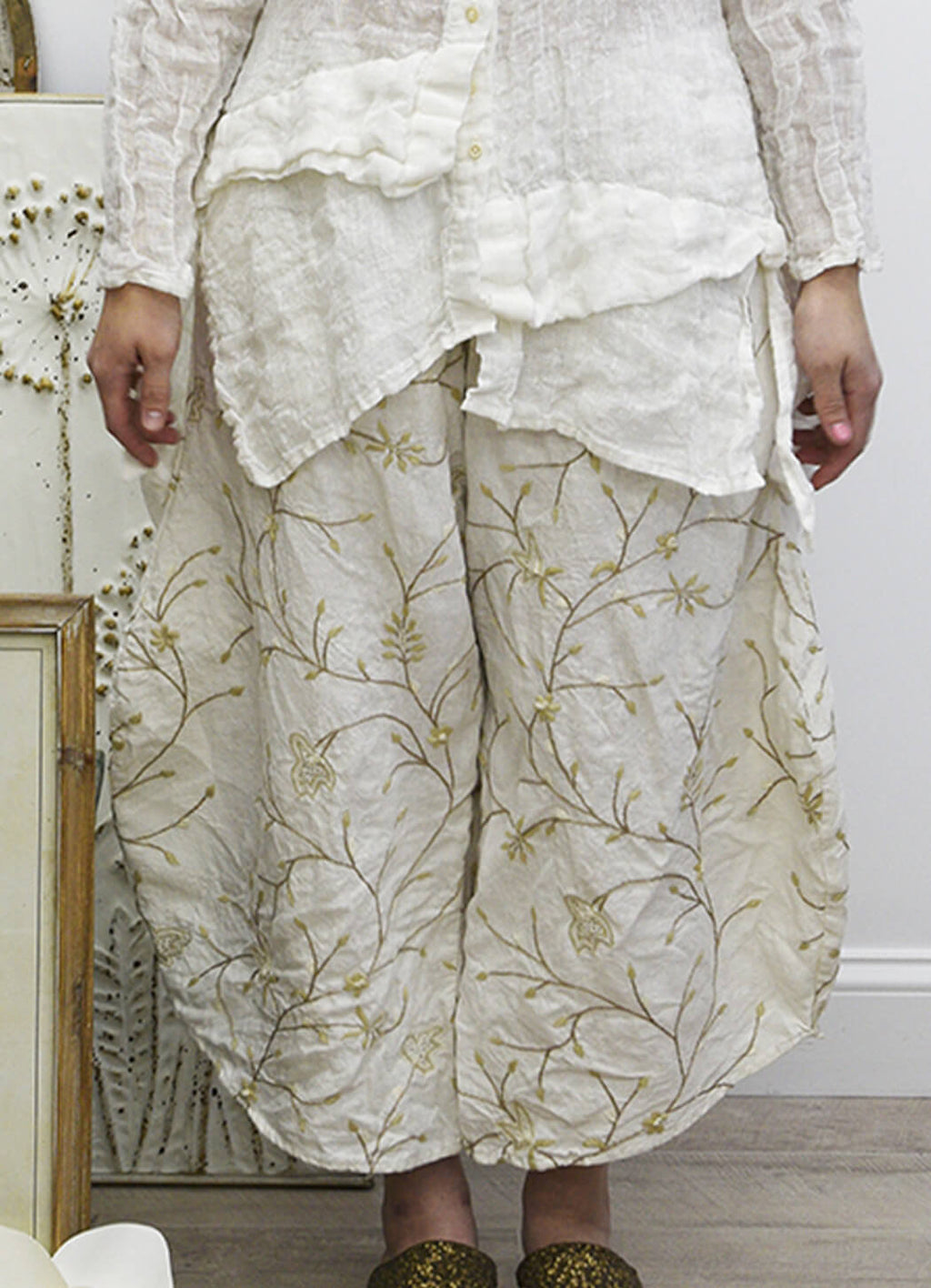 Krista Larson Basic Pants-Linen Vine
