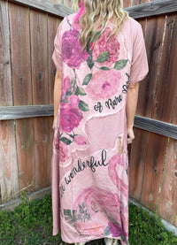 A rare Bird Pink Flamingo T-Shirt Dress