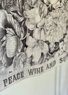 Market of Stars Peace Wine & Sunshine Printed Bamboo Scarf