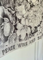 Market of Stars Peace Wine & Sunshine Printed Bamboo Scarf