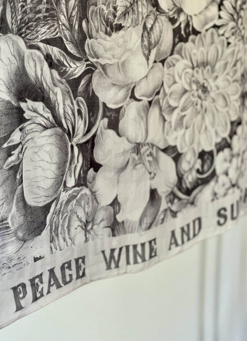 Market of Stars Peace Wine & Sunshine Printed Bamboo Scarf