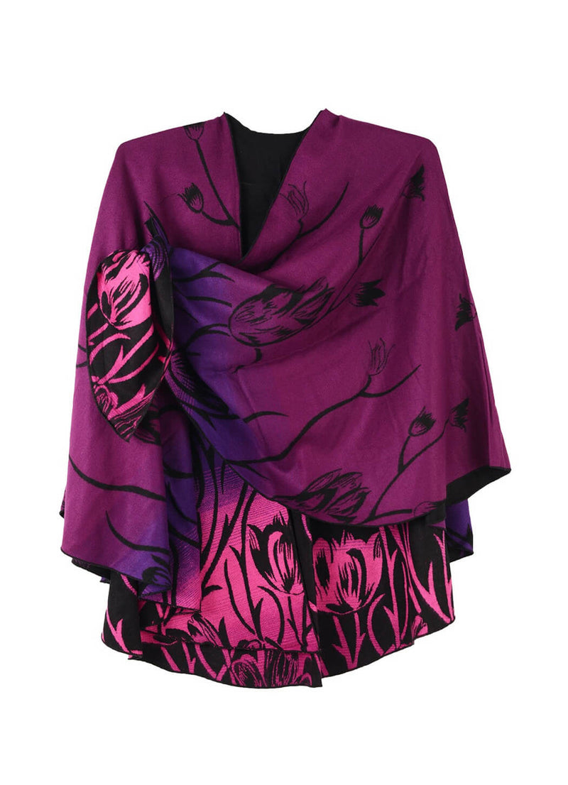 Rapti Fashion Reversible Cashmere Buckle Shawl