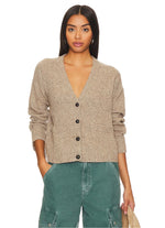 Autumn Cashmere Boxy Cuffed V Neck Cardigan