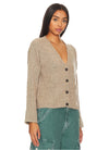 Autumn Cashmere Boxy Cuffed V Neck Cardigan