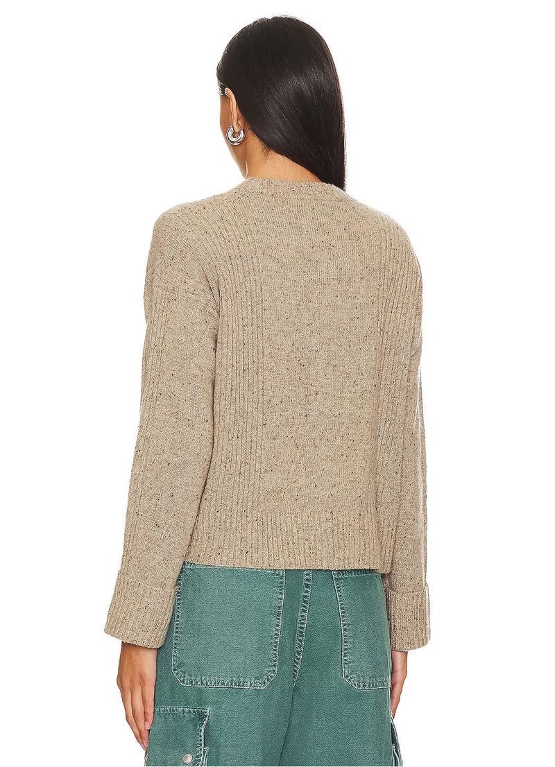 Autumn Cashmere Boxy Cuffed V Neck Cardigan