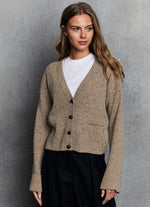 Autumn Cashmere Boxy Cuffed V Neck Cardigan