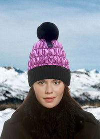 Justin Gregory Puffer Beanie - Rose