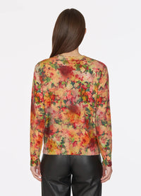 Autumn Cashmere Floral Distressed Crewneck