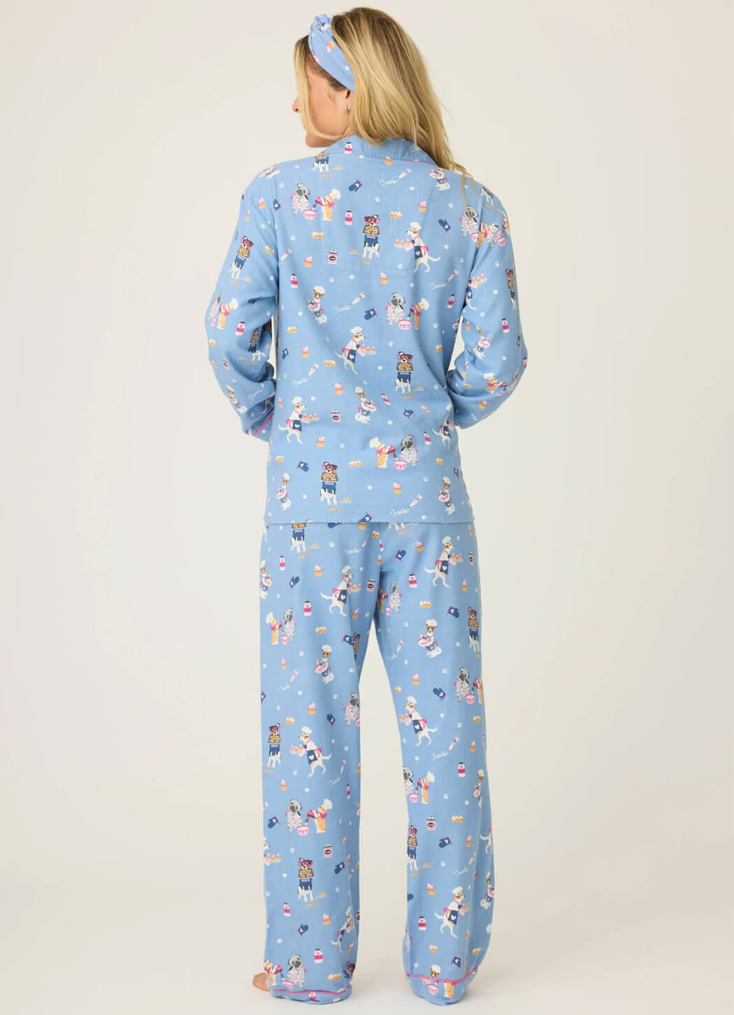 PJ Salvage Baked Woof Love Dog Print Flannel 3 Piece Set