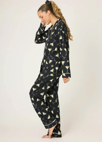 PJ Salvage Merrier With A Martini 3 Piece Flannel PJ Set