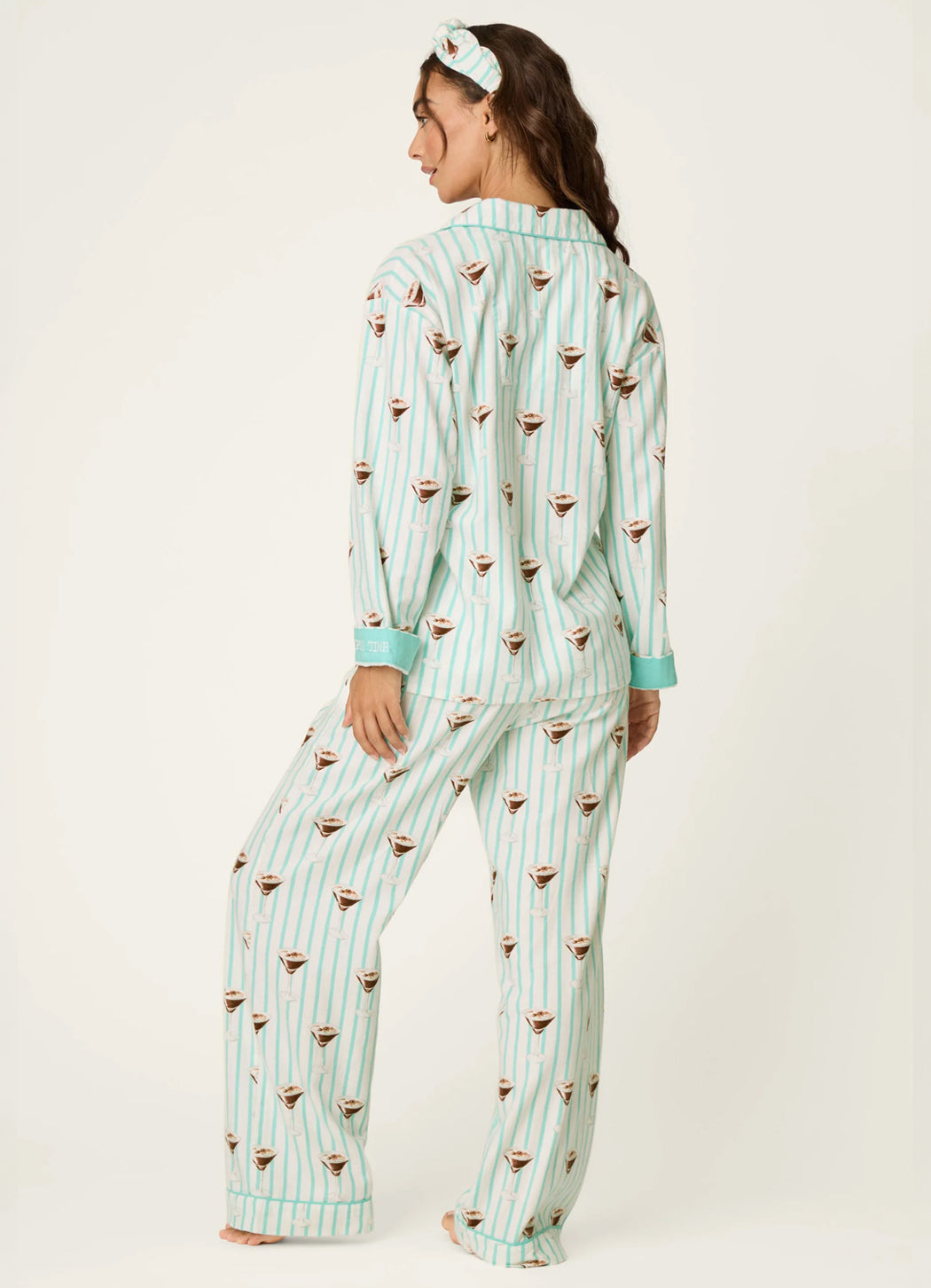 PJ Salvage 3-Piece Flannel PJ Set - Espresso