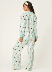 PJ Salvage 3-Piece Flannel PJ Set - Espresso