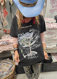A Rare Bird - Roots and Wings Distressed Shirt