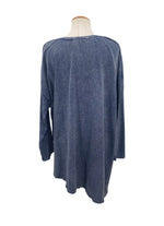 Krista Larson Solid V Neck T Shirt Long Sleeve