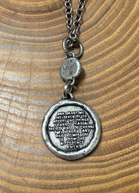 Belle Via Jewelry Serenity Prayer Necklace