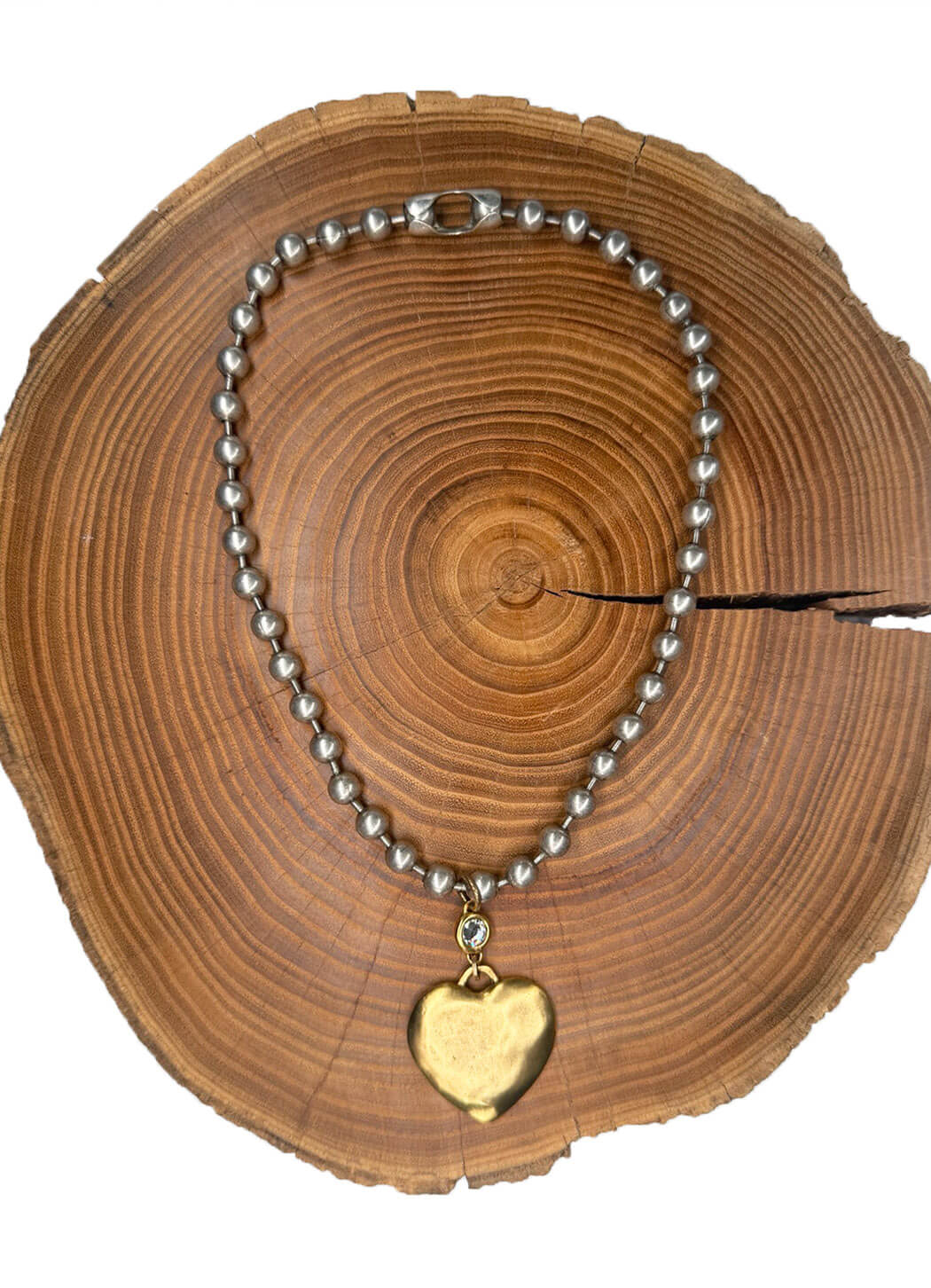 Belle Via Jewelry Organic Heart Necklace