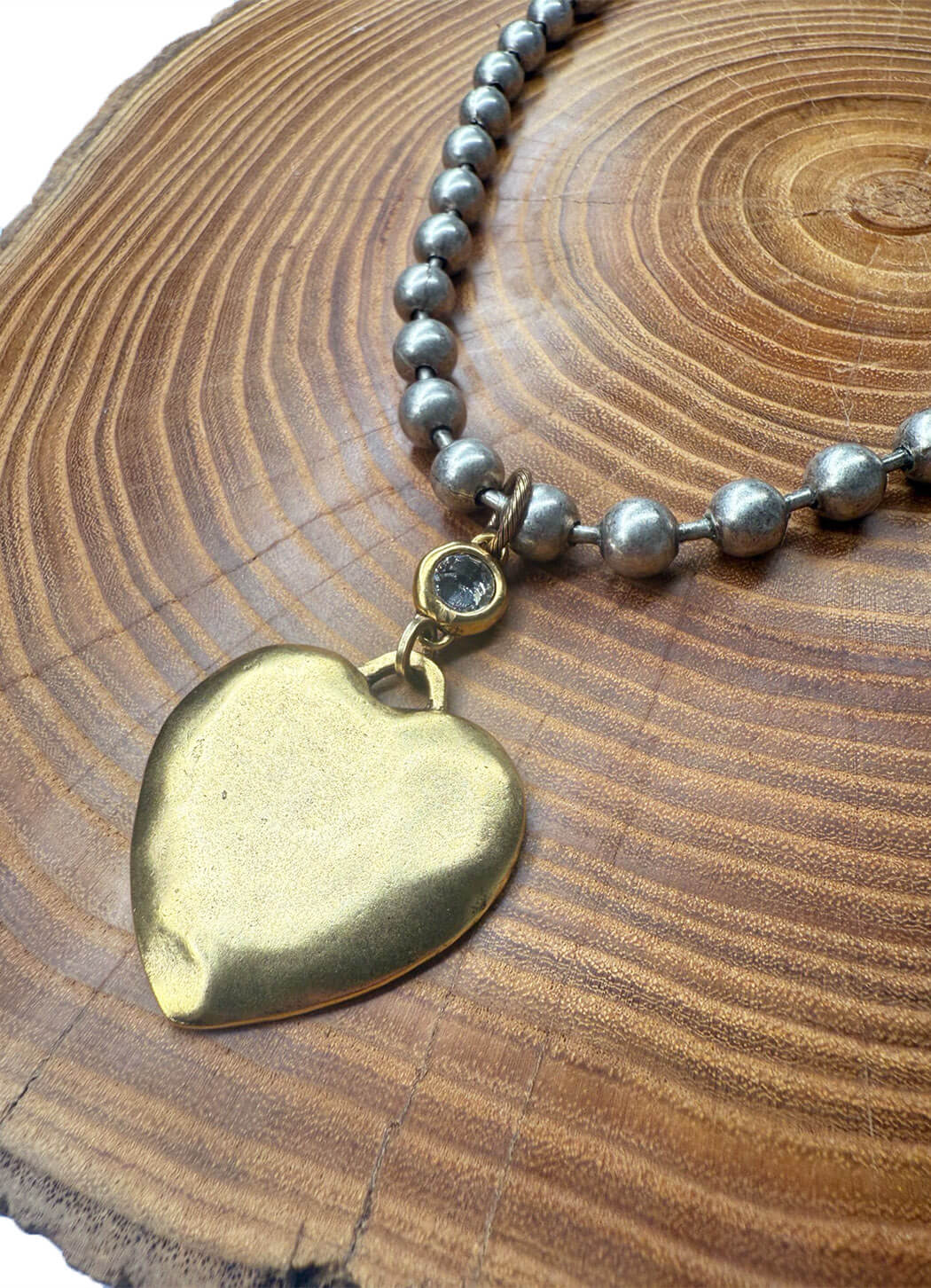 Belle Via Jewelry Organic Heart Necklace
