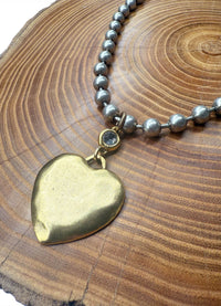 Belle Via Jewelry Organic Heart Necklace