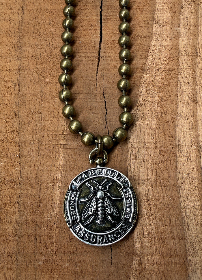 Belle Via Jewelry One-Of-A-Kind Vintage Bee Necklace