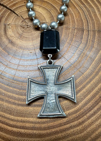 Belle Via Jewelry One-Of-A-Kind Iron Cross Necklace