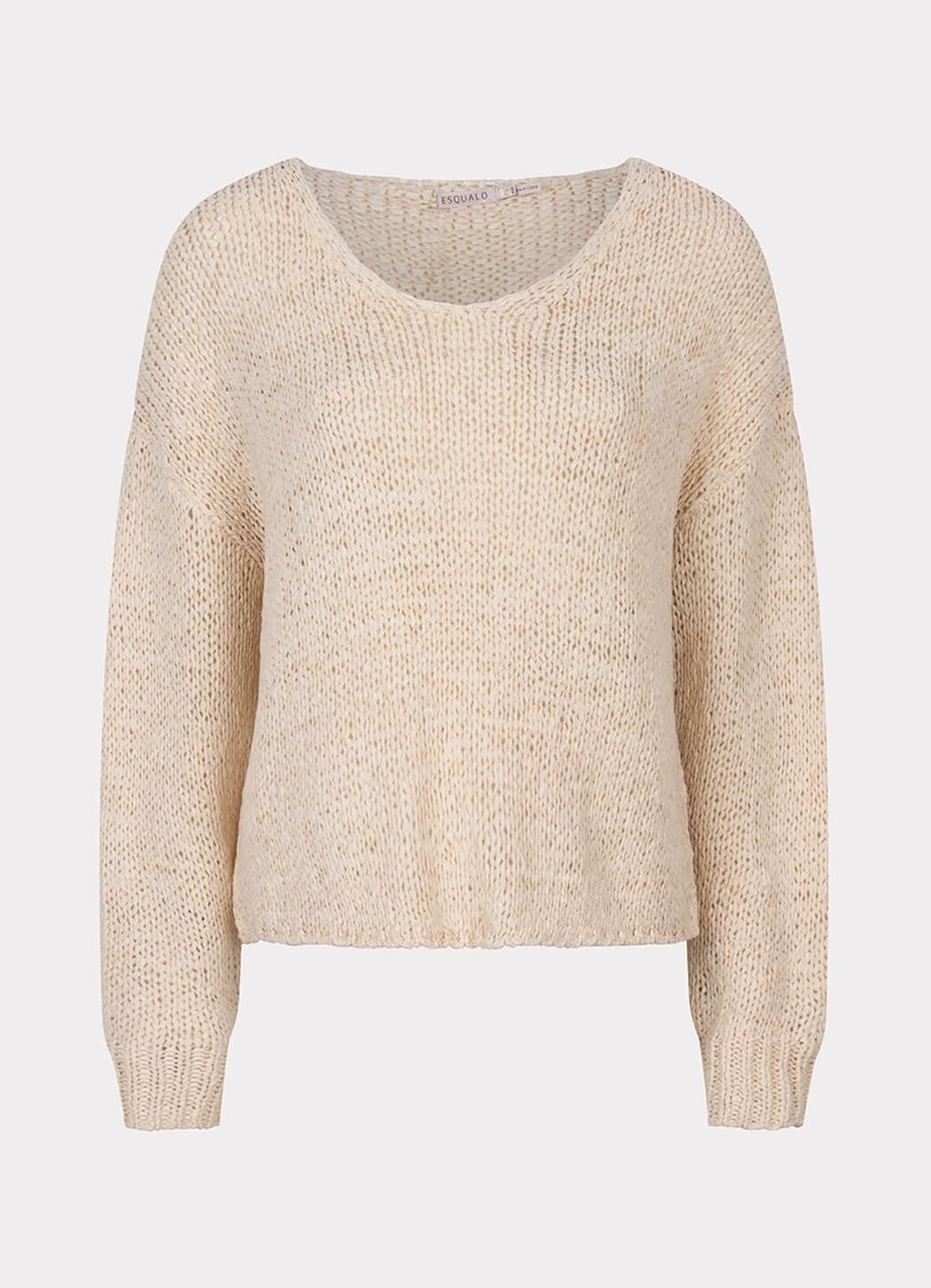 Esqualo V-Neck Tape Yarn Sweater