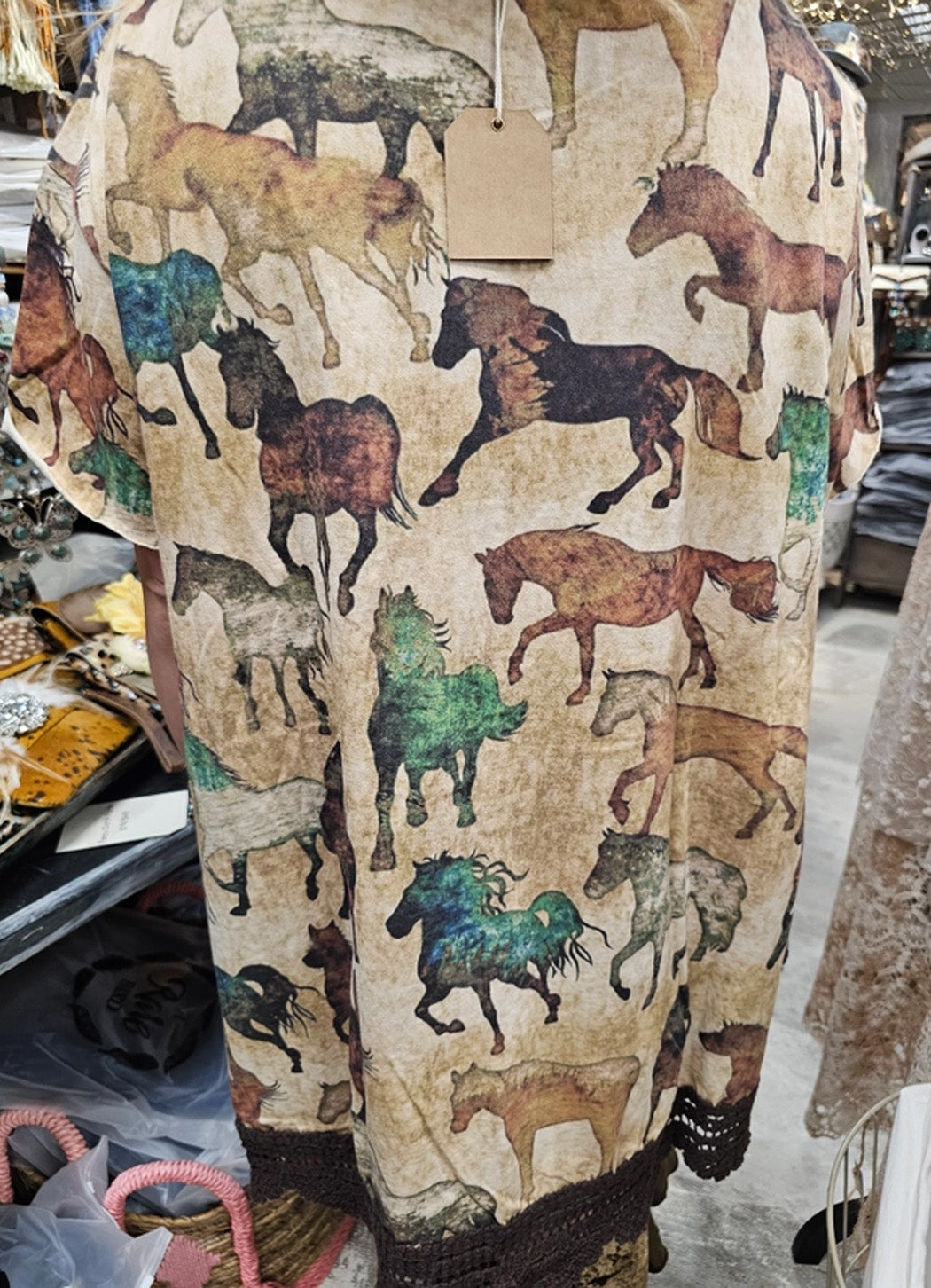 A Rare Bird Spirit Horses Lace Shirt