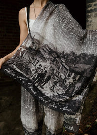 Market of Stars Stargazer Bohemian Scarf with Falling Stars