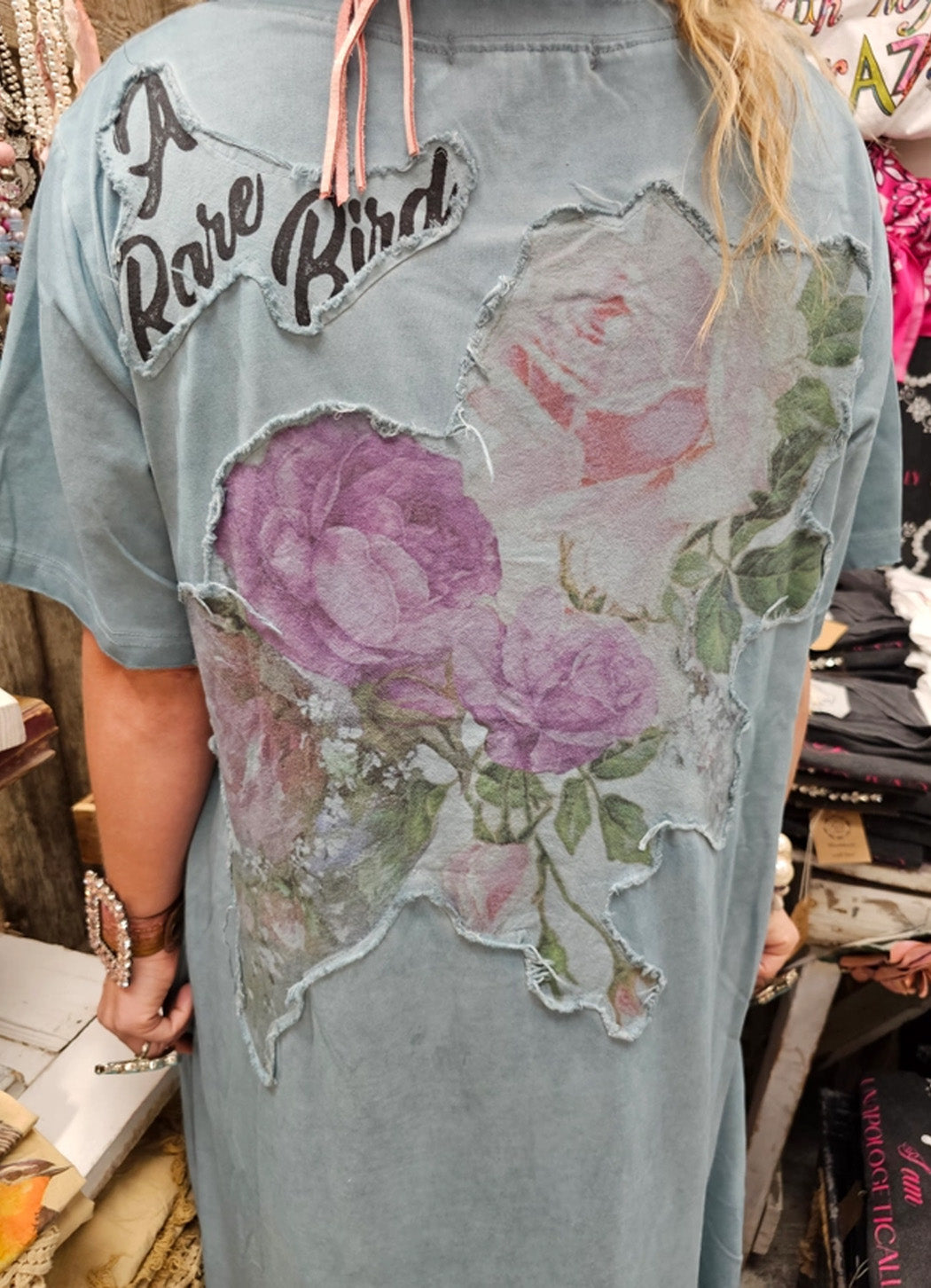 A Rare Bird Blue Butterfly T-Shirt Dress