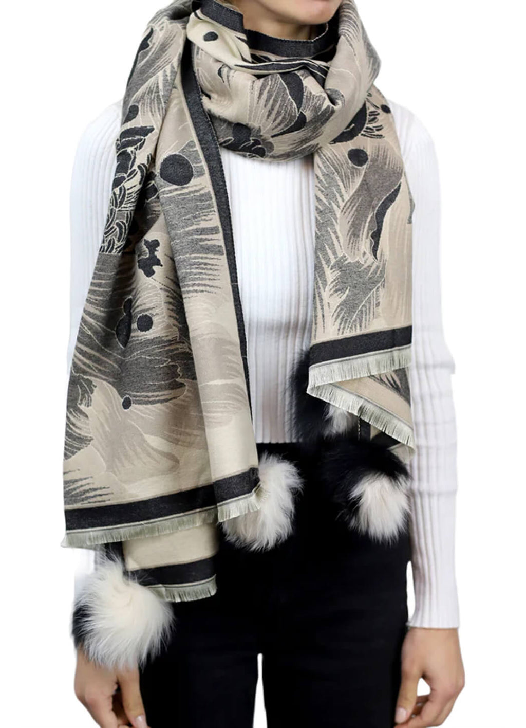La Fiorentina Oversized Floral Print Wrap