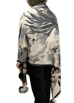 La Fiorentina Oversized Floral Print Wrap
