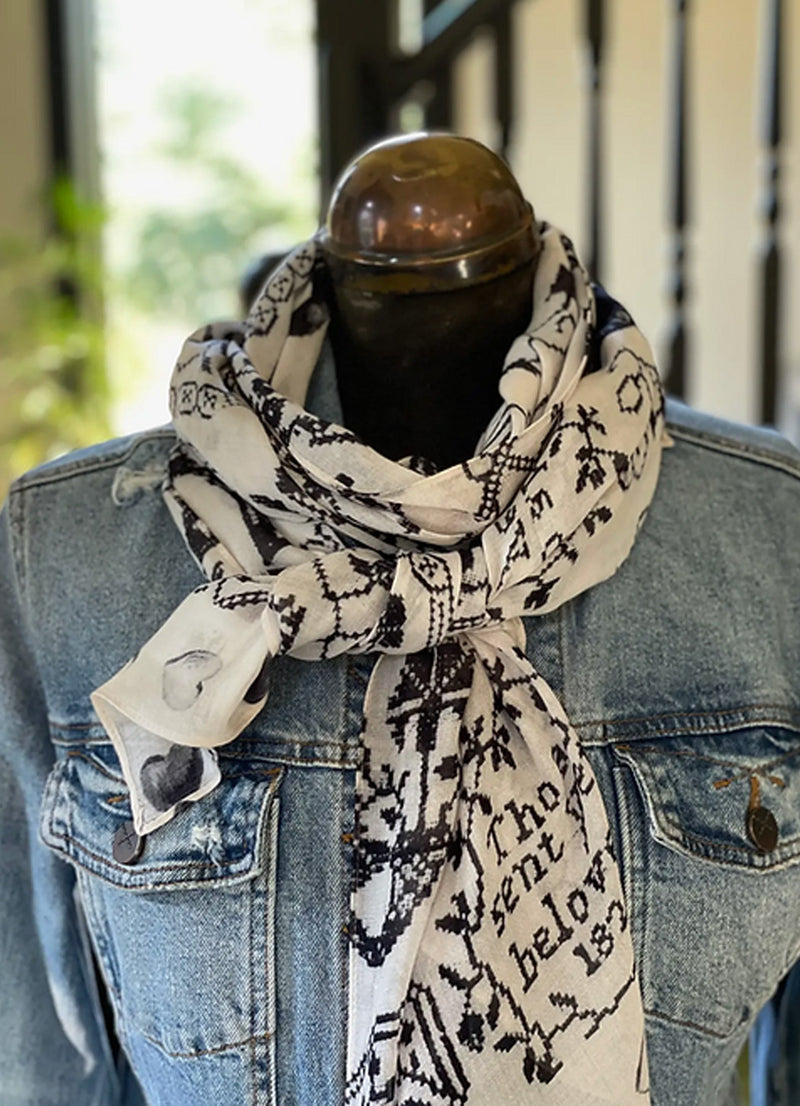 Market of Stars Token of Love Printed Bamboo Scarf