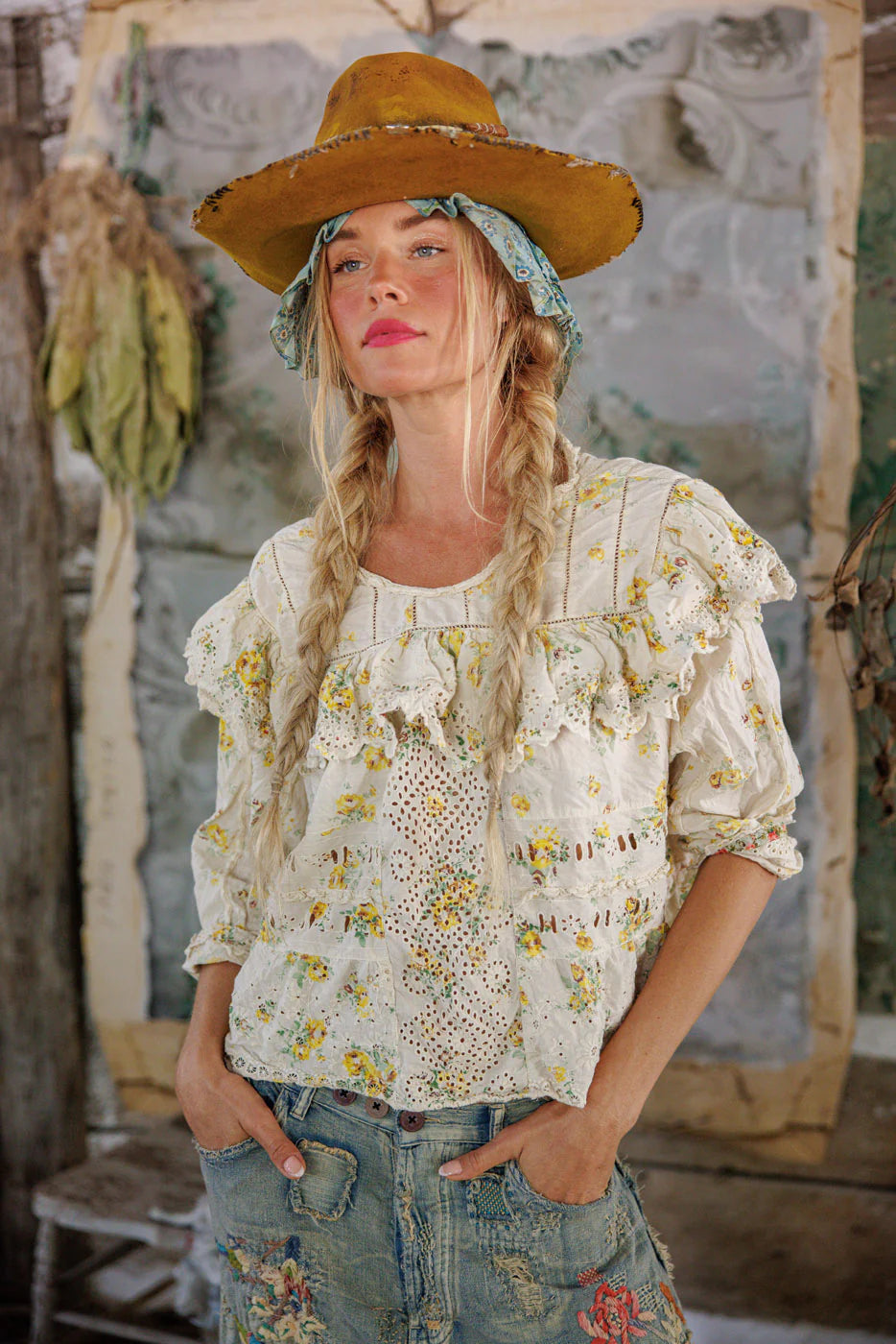 Magnolia Pearl Eadred Eyelet Blouse