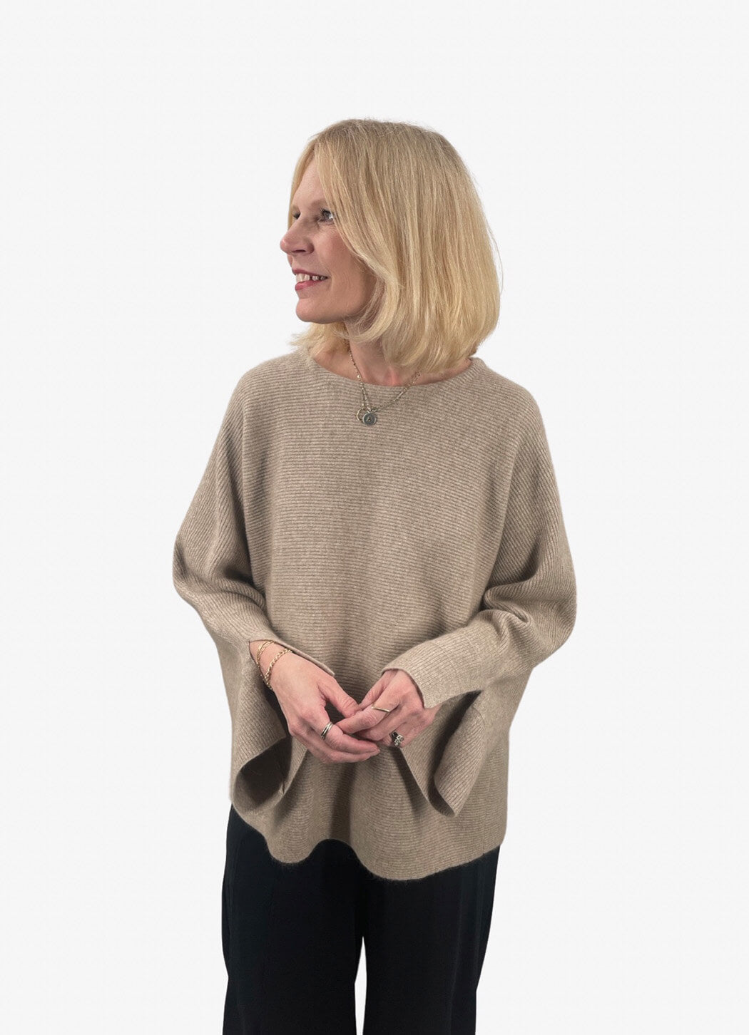 Treat Bell-Sleeved Wool Sweater