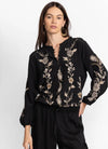 Johnny Was Calipso Button Neck Field Blouse