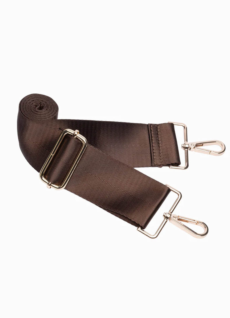 WanderFull Chocolate Brown Shiny HydroBag with Solid Strap