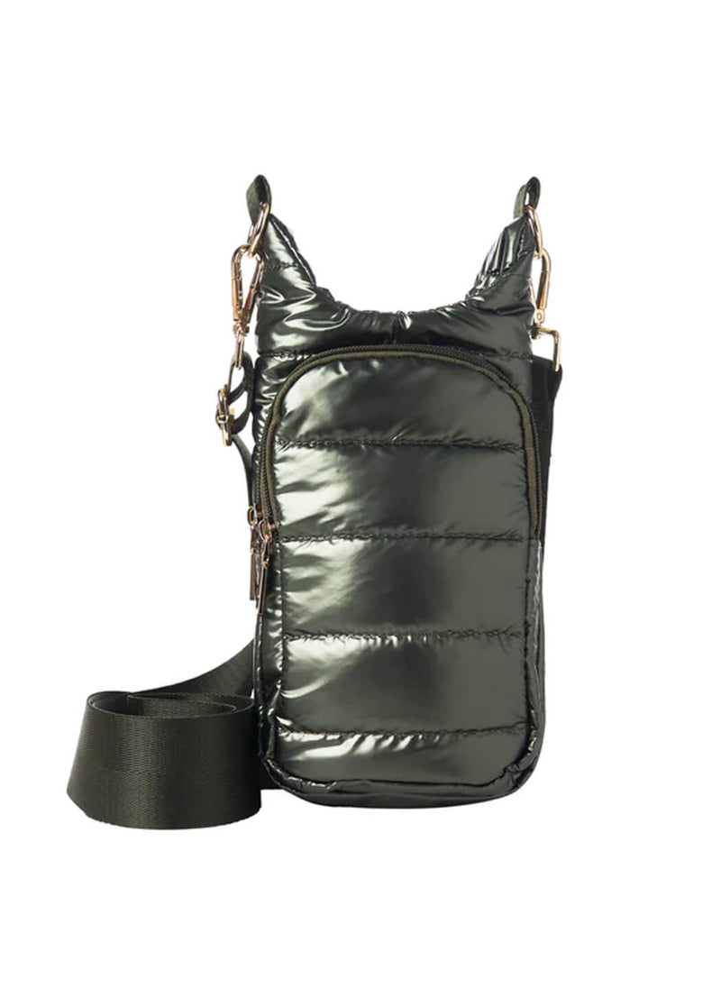 WanderFull Army Green Shiny Hydrobag with Army Green Solid Strap