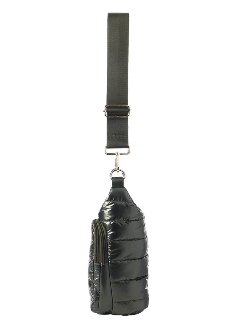 WanderFull Army Green Shiny Hydrobag with Army Green Solid Strap