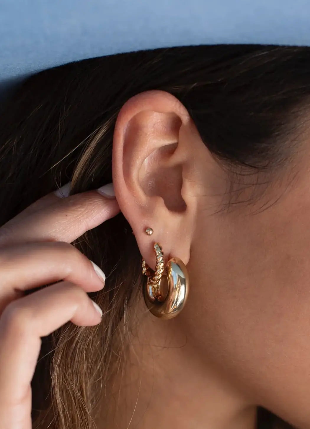 Token Jewelry Cloud Hoops